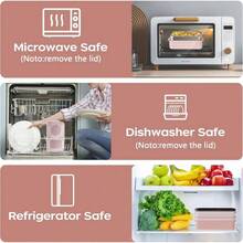 Bento Box y kit de lonchera para mujeres y hombres, bolsas de almuerzo reutilizables aisladas para adultos, bolsa trmica de 2 capas de 1200 ml de gran capacidad para el trabajo, la escuela, viajes - Rosa - Ver 5