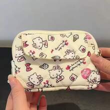 Hello Kitty Cartoon Wallet Sanrio Anime Purse Card Holder Coin Pouch CCD Storage Bag Sanitary Napkin Organizer Makeup Case Gifts For Women Money Wallet Mini Wallet Purse Wallet Travel Wallet Coin Wallet - Multicolor - View 3