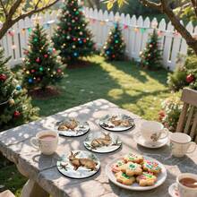 4 Stücke/6 Stücke/300 Stücke Winter Wunderland Hase mit Stechpalmenbeeren Weihnachtsmuster Diatomeenerde Untersetzer, Kaffeeuntersetzer, Mehrzweck-Dekoration für Zuhause und Restaurant, tägliche Geschenke, Tischdekoration, Themenparty-Dekoration - Verschiedenfarbig - Übersicht 4