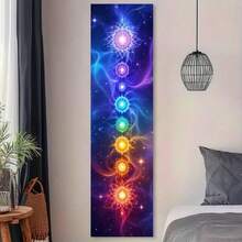 Thảm treo tường hình Mandala Luân xa rực rỡ - Treo tường dọc nhiều màu sắc với 7 viên đá Luân xa, Polyester bền, Thích hợp cho phòng ngủ, phòng tập yoga hoặc làm quà tặng trang trí nhà cửa, Thích hợp cho những người đam mê sức khỏe và tâm linh, Trang trí tường phòng ngủ | Nghệ thuật tâm linh | Thảm treo tường bền, Trang trí phòng thiền - Nhiều màu - Xem 9