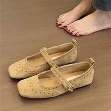 Women Wide Fit Flats - Màu be - Xem 2