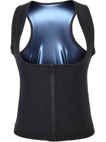 Chaleco Sauna para Mujer, Chaleco de Sudor, Camiseta sin mangas de sauna con corsé delgado,  para Mujer Gym, Corsé de entrenador de cintura, Chaleco con cremallera Reducir Cintura Abdomen (S/M) - 2XL / 3XL - Ver 1