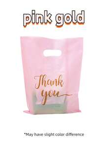 Bolsa de regalo, Bolsa de tela de plástico con texto "Gracias", Bolsa de empaque de regalo para tienda de ropa