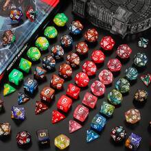 35 Sets Polyhedral Dice - 35 X 7 (245 Pieces) D&D Dice With A D&D Dice Large Drawstring Bag, 35 Colors D4 D6 D8 D10 D% D 12 D20, Great For , RPG, MTG,Role Playing Table Games