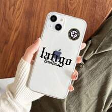 Custodia per telefono con artwork di Dellafuente FC, compatibile con 15, 14, 13, 12, 11 Pro Max, Mini, 7, 8, Plus, SE, X, XS, XR, in silicone trasparente, compatibile anche con i modelli 17, 17 Pro e 17 Pro Max