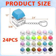 Silent Clicky Fidget Keychain Toy, Portable Stress Relief Press Keycap For Anxiety & Focus Improvement, Mini EDC Gadget For Office Desk, School Study, Ideal Gift For Tech Lovers & Gamers