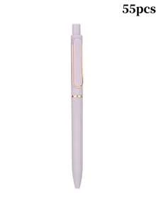 1-80pcs Customized Retractable Ballpoint Pens, 0.5mm Fine Tip, Black Ink, Suitable For Diary, Office And Other Stationery - Multi-Color Combinations, Smooth Writing, Essential For Diary, Durable Plastic Barrel, Writing Tool - Multicolor - View 17