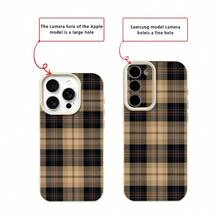 1 buah Casing Ponsel TPU Lembut Motif Kotak-kotak Inggris Vintage, Kompatibel dengan iPhone 17 Pro Max/17/16 Pro Max/15/13/12/11 dan S20 FE/A15/S24/A55, Kompatibel dengan Redmi Note 11/12/13 Pro, Pelindung Anti Jatuh Cakupan Penuh, Versi Internasional, Bukan Versi Domestik - Putih - View 7
