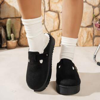 Casual Buckle -On Fashion Versatile Women Indoor/Outdoor Slippers, Comfortable & Warm