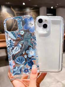1pc 1pc Fashionable Personalized Ocean Elements Whale, Starfish, Jellyfish, Coral Collage Pattern Transparent TPU Cushion Shock-Absorbing Phone Case Compatible With  16/16Pro/16Plus/15/15ProMax/15Pro/11/12/13/14ProMax/12Mini/13Mini/11Pro/11ProMax/12Pro/12ProMax/13Pro/13ProMax/14Pro/14ProMax, Soft Case With Elegant Vibe Waterproof Anti-Fall Scratch Resistant Phone Cases Summer  17 Pro Case  17 Plus Case  15 Case  16 Case  16 Plus Case - 1 cái - Xem 9