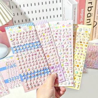 Cartoon Soft Cute Foam Stickers, Nose Bubble Texture Stickers, DIY Decoration For Phone Cases