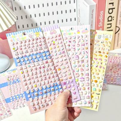 Cartoon Soft Cute Foam Stickers, Nose Bubble Texture Stickers, DIY Decoration For Phone Cases