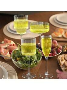 6 oz Copas de champán, paquete de 6 - Transparentes reutilizables, ideales para reuniones familiares, bodas y fiestas. También perfectas para disfrutar del champán, mojitos, vino espumoso y cócteles en fiestas navideñas. - Multicolor - Ver 7