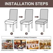 4/6 chiếc Vỏ bọc ghế ăn chống thấm nước, Vỏ bọc ghế nhà bếp co giãn, Vỏ bọc ghế Parsons cho phòng ăn, Vỏ bảo vệ ghế, Có thể tháo rời, Có thể giặt được - Nhiều màu - Xem 6