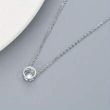 Elegant Minimalist Round Pendant Necklace For Women - Dainty Copper Chain, Everyday Jewelry Gift For Her, Year-Round Wear Quality - Golden*2+Silvery*2 - View 2