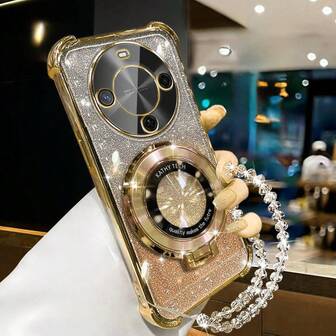 أساور كريستال فاخرة مرصعة بالترتر متوافقة مع أجهزة 6/7/8/X/XS/XR/11/12/13/14/15/16/16e، وأجهزة Galaxy S22/23/24/25/S24 FE/S25 EDGE، وA04/05/06/A07/A14/A15/A16/A17/A24/A25/A34، وRedmi Note 9/10/11/12/13، وRedmi 9/10/12/13C 14C، وأجهزة OPPO، وMOTO، وHonor X، وHW، وREALME C53 C55 C61 C63 C75، وأغطية خلفية مقاومة للصدمات مع أربع زوايا، وأغطية هاتف لامعة، وحامل.