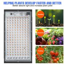 LED Grow Light Full Spectrum Green Plant Lamp Indoor 220V Greenhouse Tent Hydroponics System Growth Box Planting Fill Lamps Sunlight UV/IR Waterproof Cultivation Floodlight Vegetable Flower Fruit Potted Succulent Moss Bonsai Cactus Seeds Red Blue 180°Adjustable Angle Seedlings Lighting With EU Plug 24/50/96/144leds - EU C Type Plug(220-240V) - View 9