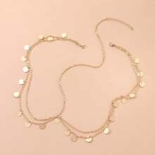 Gold Sequins Head Chain​ Festival Halloween Wedding Jewelry Hair Accessories For Bride And Women Fashion Tassel Headbands Boho Headpiece Gold#SSDD B BJNHMJ