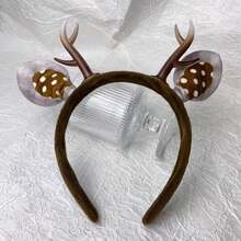 1 Stück Weihnachts-Geweihkopfband, süßes Hirschhorn Haaraccessoire, süßer Weihnachts-Mori-Stil Haarclip, lustige Haardekoration, Haarband für Frauen, Herbstoutfits, Haarreifen, Weihnachtsdekoration Zuhause Feiertags-Grundbedarf, braunes Elchgeweih-Kopfband