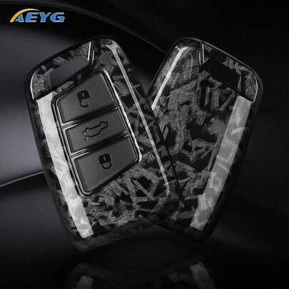Carbon Fiber Texture ABS Car Key Shell For Passat B8, Magotan And Superb A7 Kodiaq - Durable Exterior
