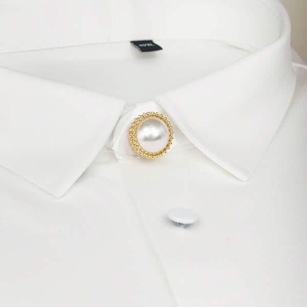 2 Pearl Button Covers Decorative Buttons For Men's Shirts Decorative Cufflinks For Men's And Women's Shirts Suitable For Any Occasion-Daily Wear Or Parties Flip-Cover Design Solid Brass Base No Sewing Required Attach In Three Seconds Ideal Holiday Gift