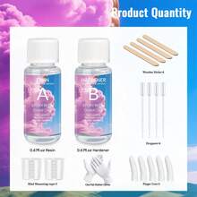 Kit de resina epoxi cristal transparente de 20/50/100/250ml, resina epoxi transparente sin burbujas para fundición de escritorio y bar, resina epoxi transparente para manualidades y artesanía, regalo para cumpleaños/fiesta/festival