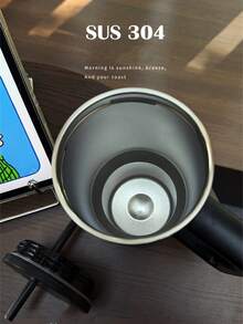 1pc Snoopy 900ML Large Capacity Insulated Tumbler, Outdoor Portable Travel Cooling Water Bottle, Stainless Steel Car Cup, Coffee Mug With Stainless Steel Straw - Multicolor - View 5