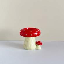 1pc Dễ thương Nấm Nhựa Nến Trang Trí Máy Tính Để Bàn Nến Thủ Công Trang Trí Nội Thất Nấm Nến Điêu Khắc - Đỏ - Xem 11