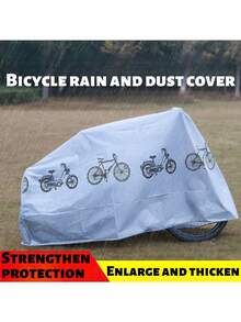 1 Stück Fahrradabdeckung - leicht & tragbar, aus wasserundurchlässigem PEVA-Material mit UV-Schutz und Belüftungsdesign, erhältlich in Grau/Schwarz, geeignet für E-Bikes, Motorräder, Mountainbikes, Ganzjahres-Polyester-Fahrradabdeckung