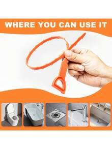 6pcs Drain Cleaner - Drain Cleaning Tools, Hair Catcher, Sink And Pipe Cleaning Brushes, Suitable For Sink, Toilet, Bathroom And Kitchen