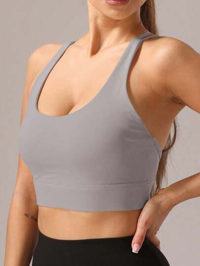 1pc Elastic Sports Yoga Bra, Fitness Outdoor Activities view 2