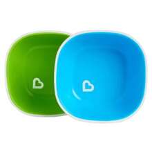 Splash Bowls - 2pk - Blue/Green - Durable Plastic - Perfect For Dining And Party Use