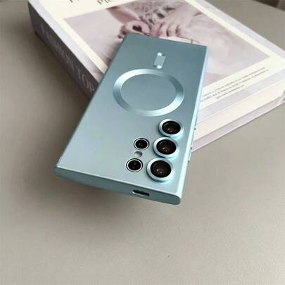 Funda protectora magnética Magsafe compatible con Samsung Galaxy S24 S25 S22 S23 Ultra Plus S20 S21 FE Note 20 A35 A55 A05 A15, material suave de TPU, también compatible con iPhone 17 Air 16 E 15 14 13 12 11 Pro Max Plus