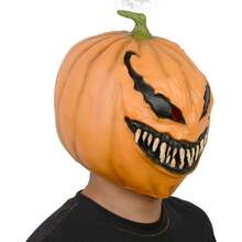 Mscara de calabaza espeluznante, mscara de cabeza de calabaza aterradora para disfraz de Halloween, accesorios de para adultos y hombres y mujeres - Máscara de calabaza - Ver 6