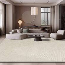 1pc European Geometric Line Pattern - Luxury Modern Minimalist Cream Rug, Machine Washable Soft Area Carpet, Rectangular, Short Pile, Machine Made, Suitable For Living Room, Bedroom, Office, Game Room, Study, Indoor/Outdoor Entrance, Home Decor, Christmas Decoration - Multicolor - View 8