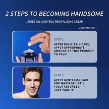 JEKISE 50g Creme Hidratante Revitalizante de Controle de Oleosidade Refrescante da Jack's para Homens, Hidratante, Matificante, Calmante