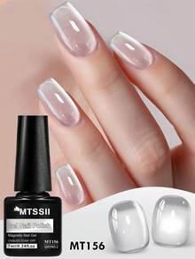 Mtssii 7ML Ice Transparent Glass Bead Moonlight Cat Eye Magnet Gel Nail Polish Jelly Ultra Shine Crystal Semi Permanent Soak Off UV Gel Varnish Nails DIY - Nhiều màu - Xem 1