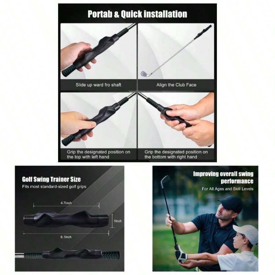 Grip Trainer Swing, Grip Trainer Training Equipment, Grip Trainer Right Hand, Training Aid To Help Train Correct Hand Position - 升級右手黃色 - 查看 1
