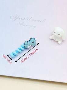 1/3/5件恐龙装饰电缆保护器，充电器保护器 - 彩色 - 查看 7