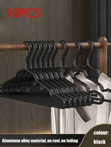 1/5/10pcs Golden Metal Hangers, Non-Slip Coat & Suit Hangers, Durable Wardrobe Organizer+For Dresses, Laundry Room Storage Solution Suitable For Suits & Coats, Space-Saving Stacking Dress Pants Shoes Jeans Boots Skirt,Spring,Minimalist,Summer Tops-Autumn Wardrobe Decorations - Wardrobe Storage - Clothes Storage Tools - Hangers