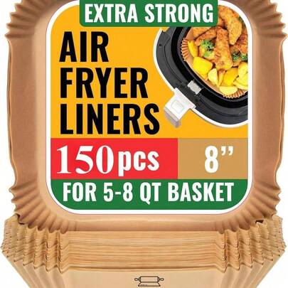 25/50/100pcs Disposable Air Fryer Paper Liners For Frying Chicken, Wings, French Fries, Prevent Oil Splatter Paper Air Fryer Kitchen Air Fryer Liners Air Fryer Paper Airfryer Air Frier