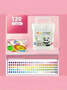 120PCS Colors Acrylic Paint Pens For Rock Painting, Ceramic, Wood, Plastic, Calligraphy, Scrapbooking, Brush Lettering, Card Making, DIY Crafts Back To School - 彩色 - 查看 16