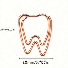 25pcs Whimsical Tooth-Shaped Paper Clips - Colorful Creative Iron Bookmarks For Office Supplies, Document Organizer, Stationery Binder Clips With Multicolor Design And Space-Saving Functionality For Easy File Management