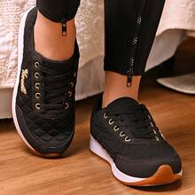 Women Wedge Sneakers - Black - View 5