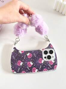 حافظة هاتف مقاومة للصدمات مطبوعة بألوان الهالوين مع سلسلة معلقة، متوافقة مع أجهزة 14/14 برو ماكس، 13/13 برو/13 برو ماكس، 11/11 برو ماكس، 12/12 برو، 12 برو ماكس، XR، 15/15 برو ماكس، 16/16 برو ماكس، 17/17 برو، 17 إير، 17 برو ماكس