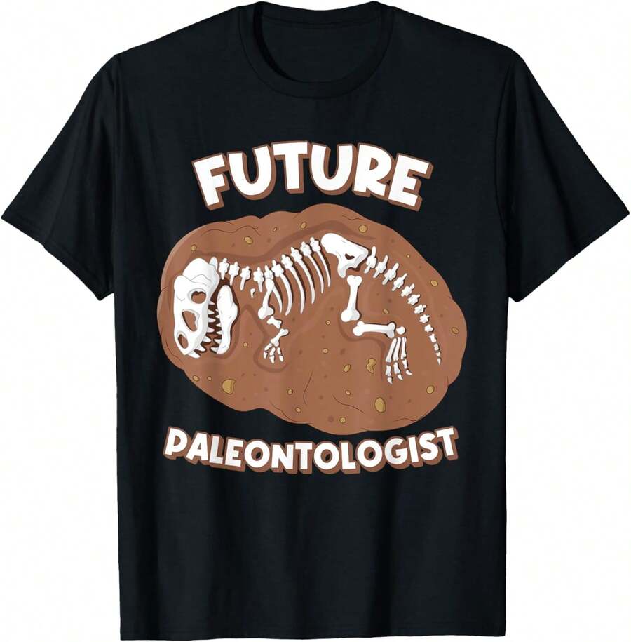 Future Paleontologist Gifts For Kids Dino Lovers Fossils T-Shirt - màu đen - Xem 1