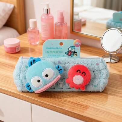 Miniso Sanrio Hangyodon Thickened 3D Stereoscopic Absorbent Hairbands. Made Of Selected High - Quality Material, With A Delicate Touch And Durability (1 PC)