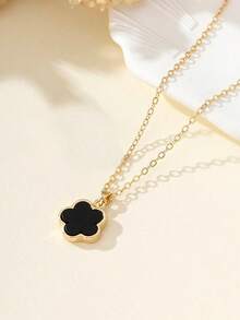 قلادة ربيع رباعي الأوراق الحظ قطعة واحدة، مجوهرات للنساء من الفضة الإسترليني عيار 925، قلادة ترقيق رومانسية، هدايا مجوهرات فاخرة للفتيات للاستخدام اليومي والمواعدة والديكور