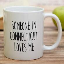 Retreez Funny Mug Long Distance Relationship - Someone In Loves Me Mug - 11 Oz Ceramic Coffee Or Tea Cup - Birthday, Missing You, Valentine's Day Boyfriend Or Girlfriend - 白色馬克杯,黑色手柄和內壁 - 查看 9