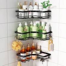 AceHome 3/4-Piece Bathroom Storage Rack No Drill Shower Caddy Set With Wall Stickers - SET OF 4 - View 2
